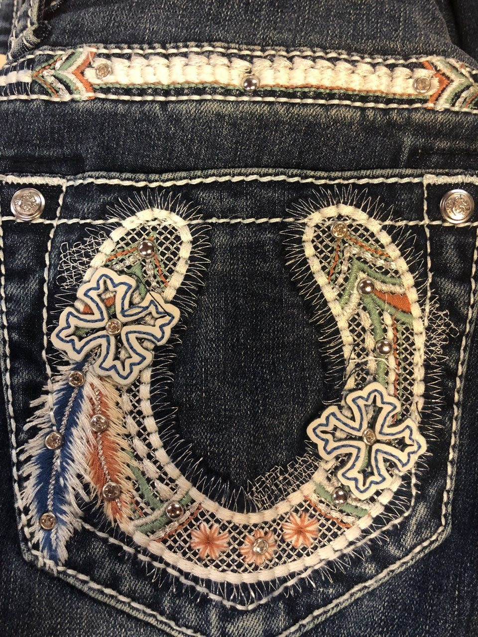 Junior Fit Horseshoe Jeans- Western Wear