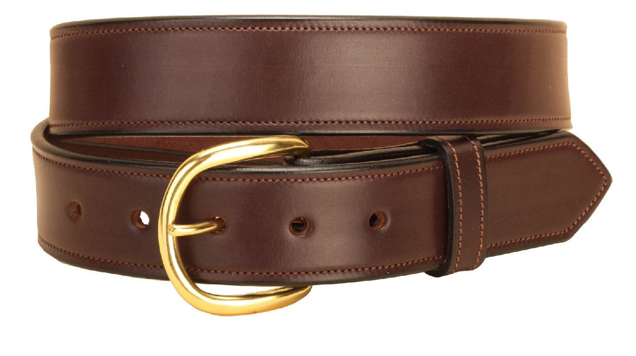 Ceinture en cuir avec bride anglaise de taille personnalisée noire avec