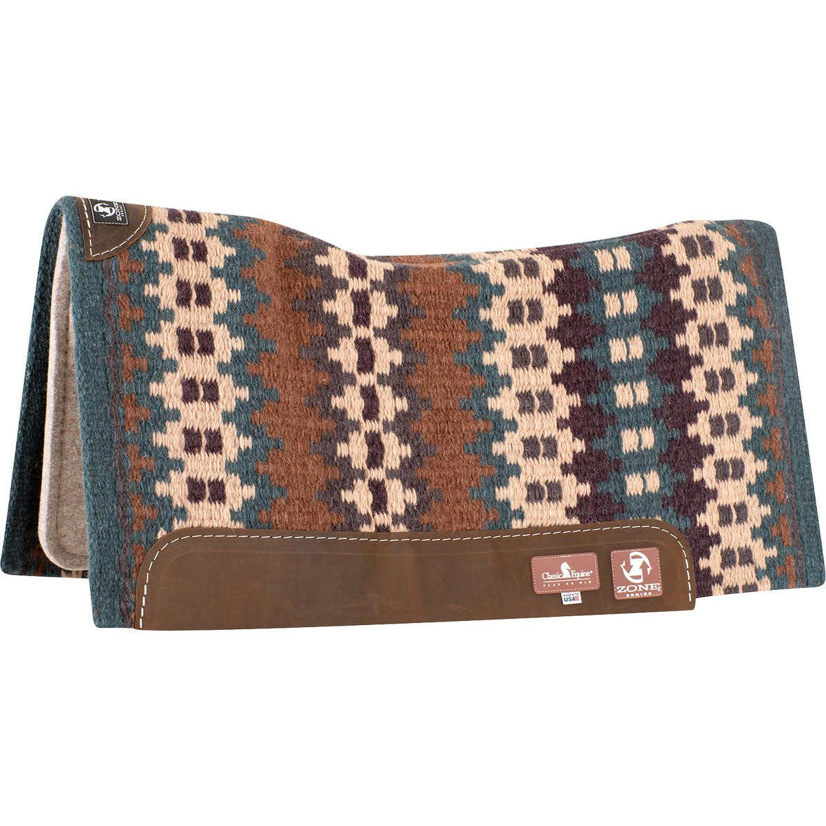 Classic Equine Zone Wool Top 3/4" Pad Saddle Pads