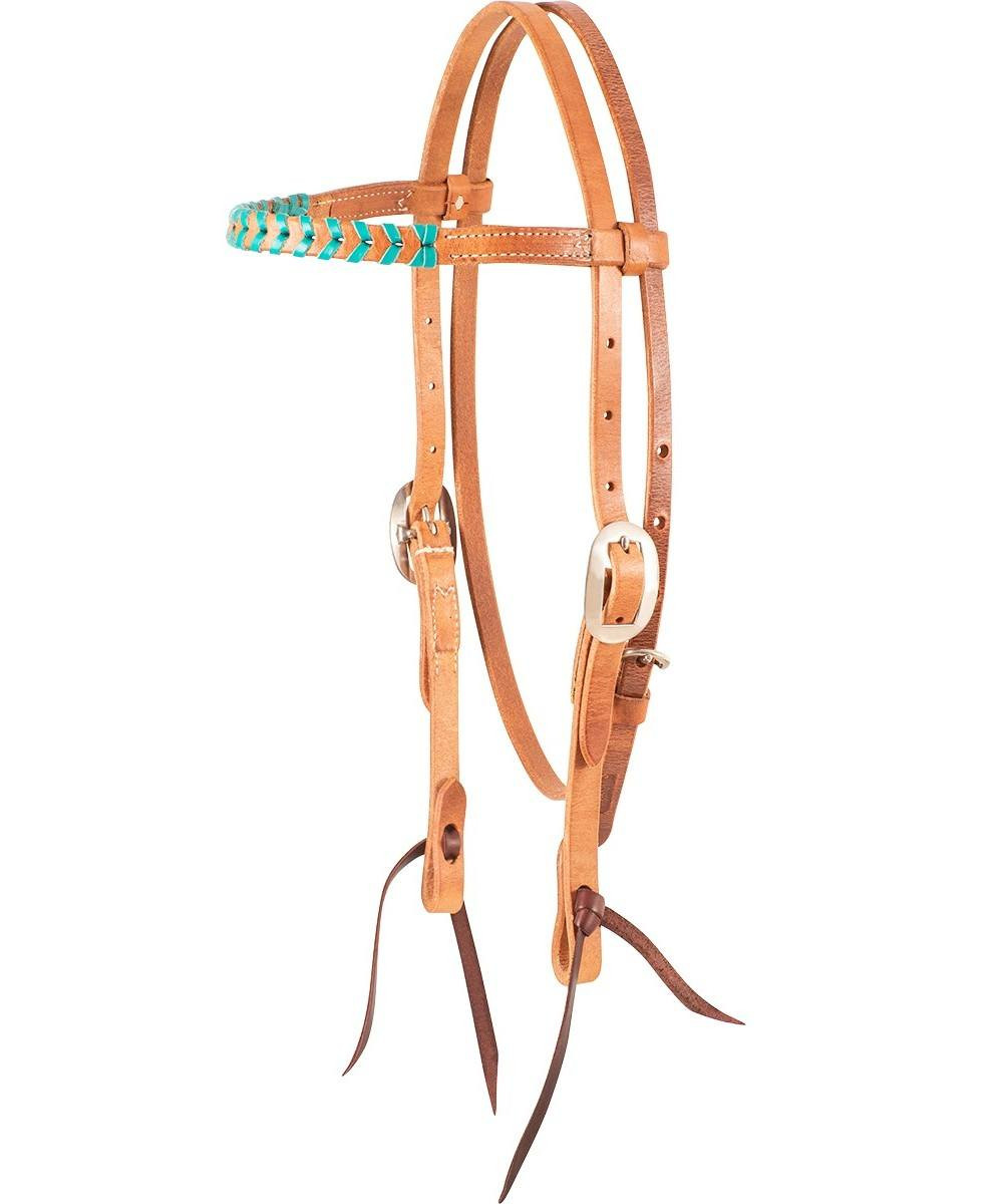 MS Laced Harness Brow Headstall- Western Tack