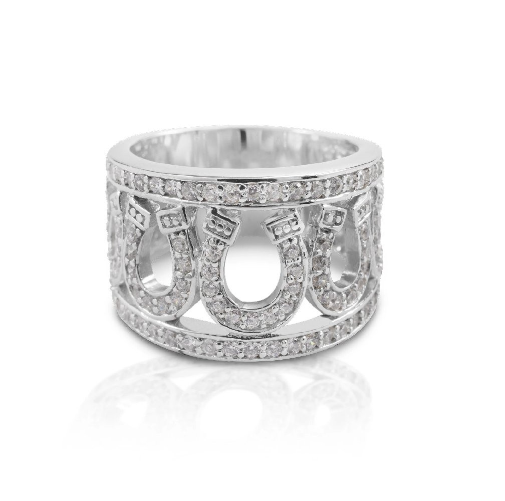 Kelly Herd Seven Horseshoe Ring Equestrian Jewelry
