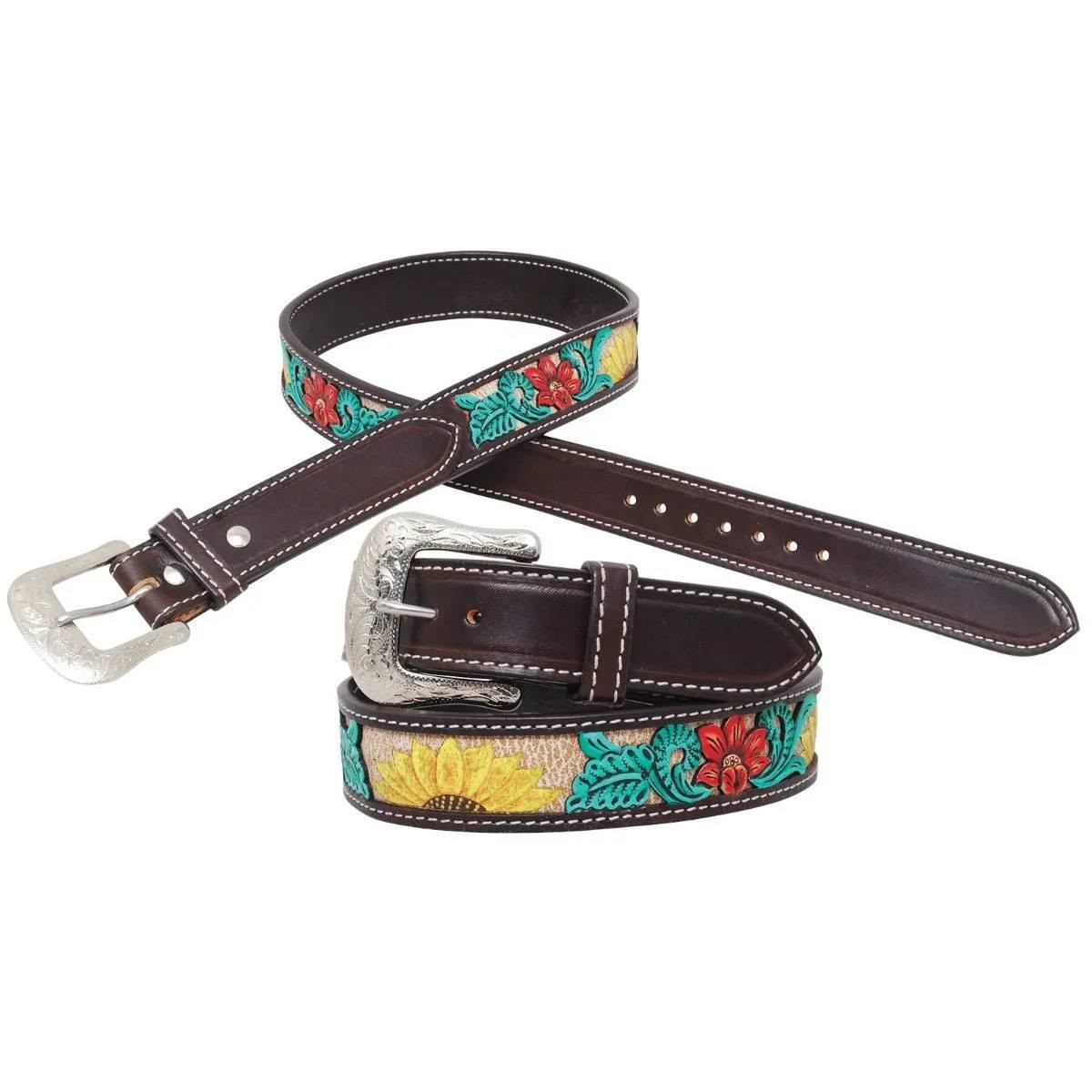 Circle Y Rising Sunflower Filigree Belt- Western Belts