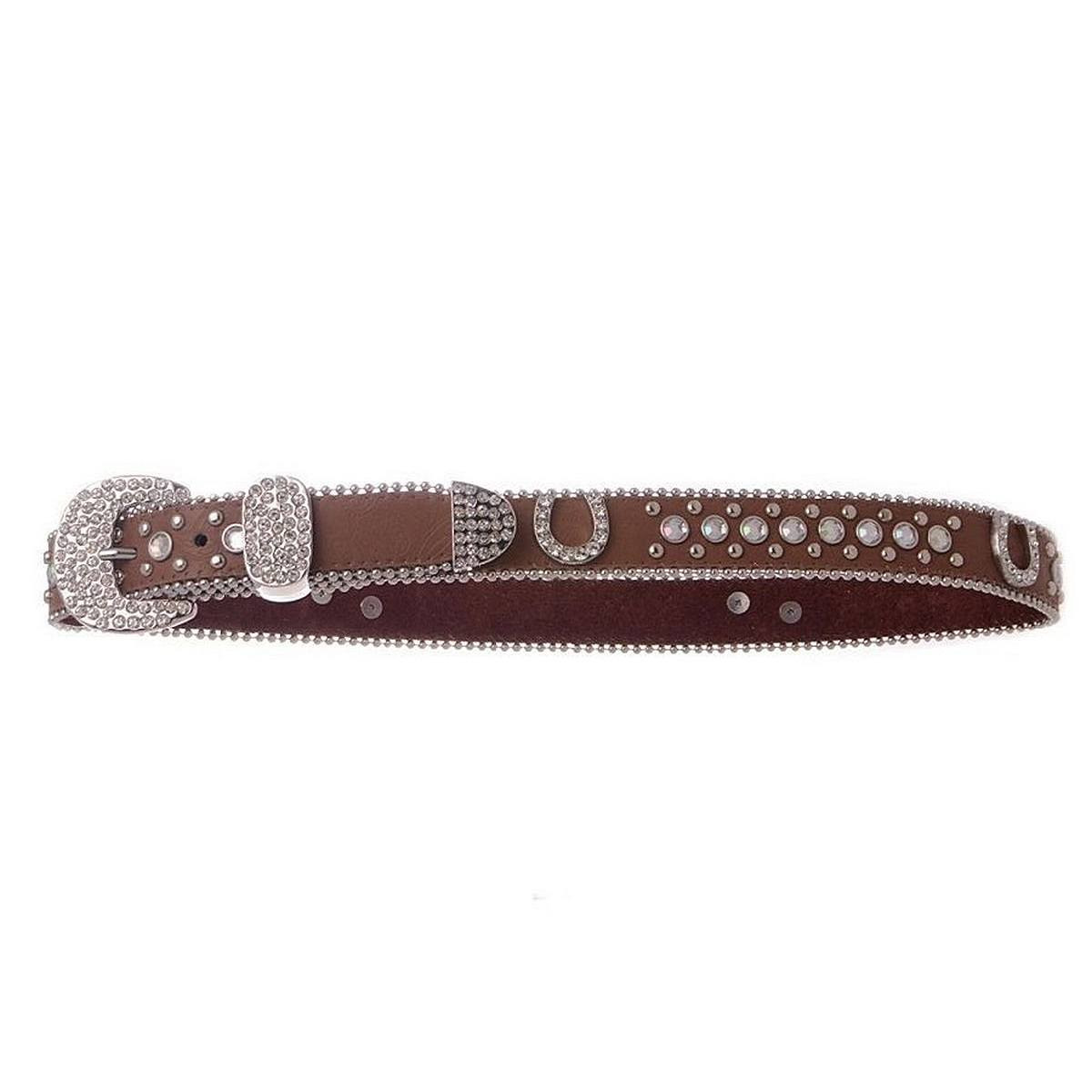 Kamberley Kids Rhinestone Horseshoe Belt- Western Belts display picture 2