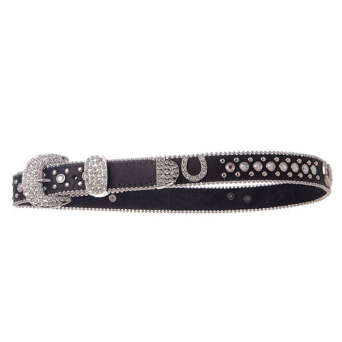 Kamberley Kids Rhinestone Horseshoe Belt- Western Belts