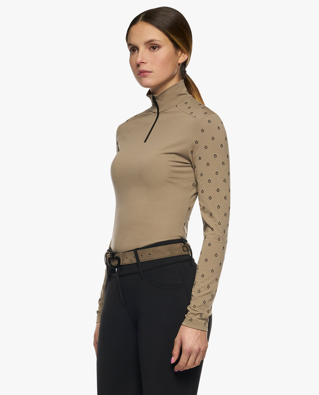 Buy Cavalleria Toscana Mini CT Flock Print Women's Tech Wool Half Zip  Turtleneck