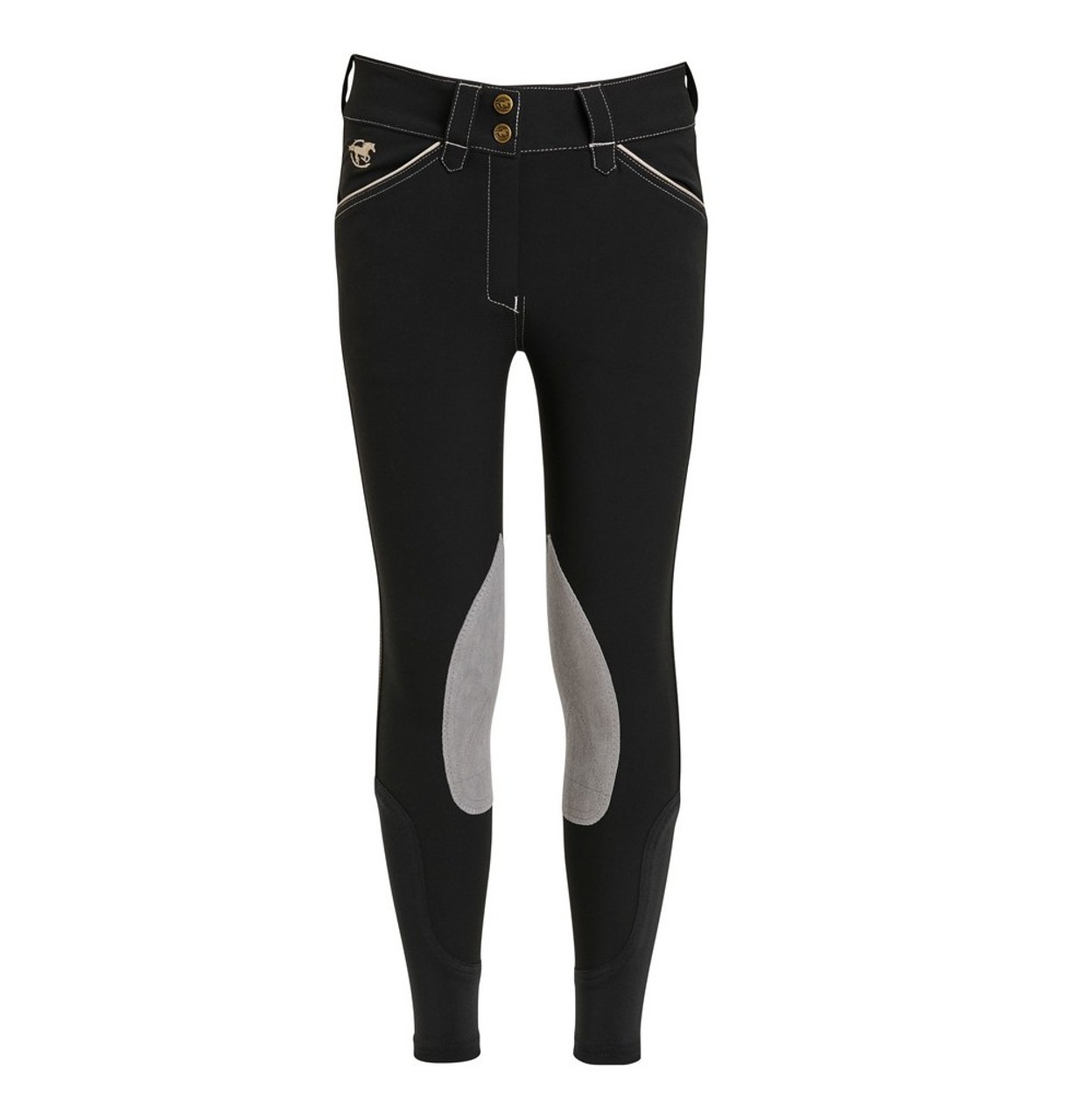 Piper Knit High-Rise Boot Cut Breeches by SmartPak - Knee Patch