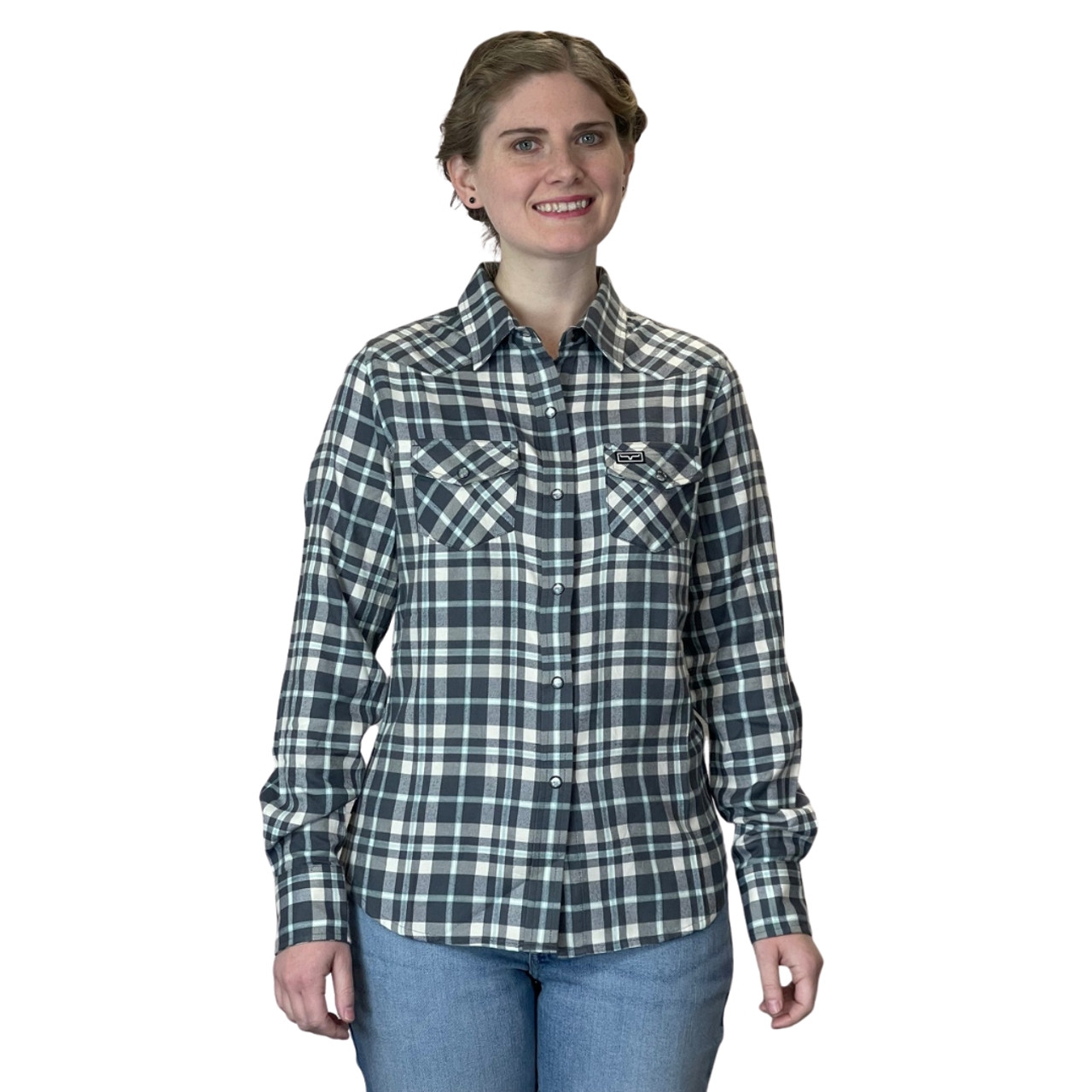 Kimes Ranch San Mateo Flannel Coolmax Shirt- Ladies Western Clothes