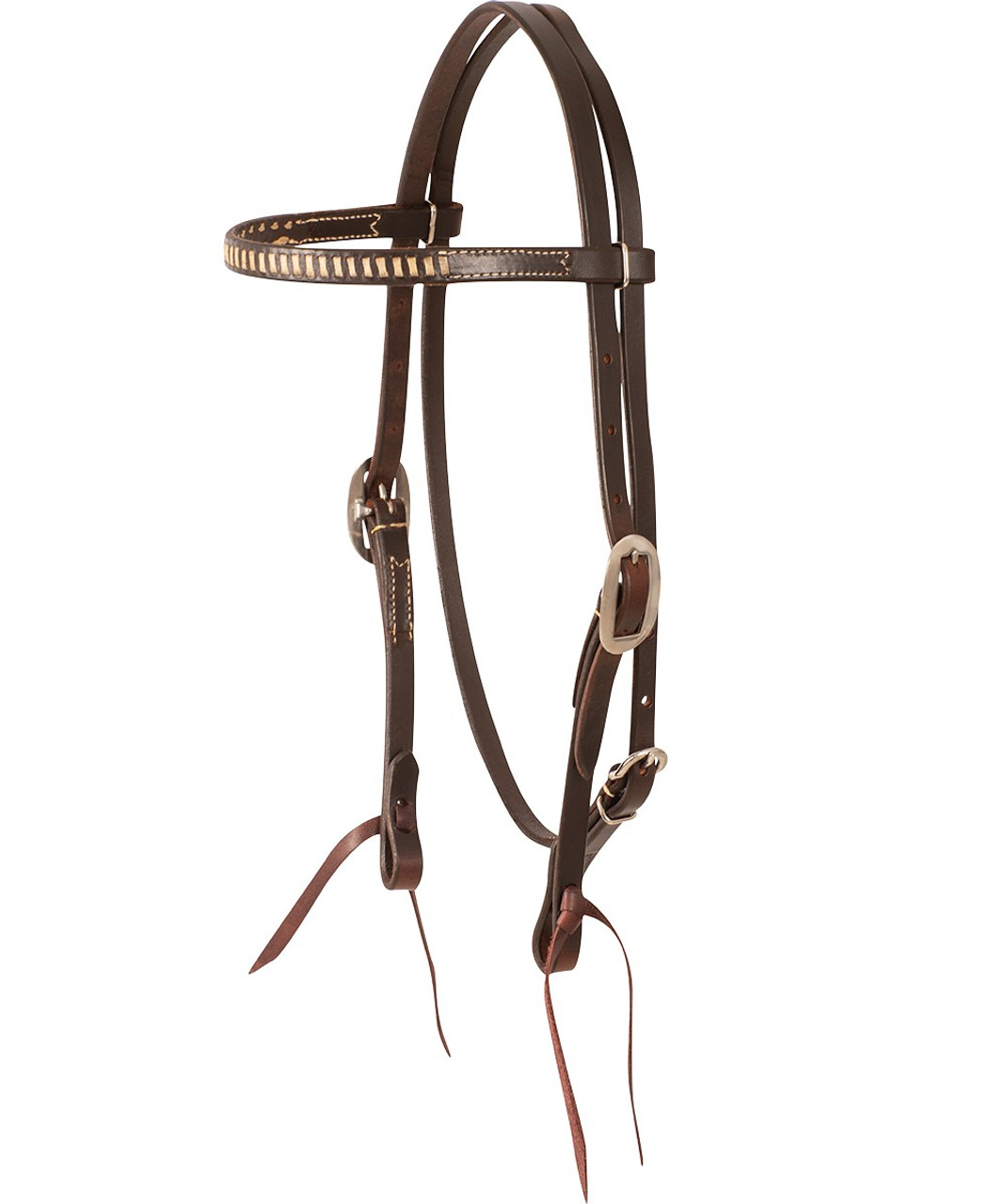 Western Martin Rawhide Browband Saddlery Tack Lace Headstall-