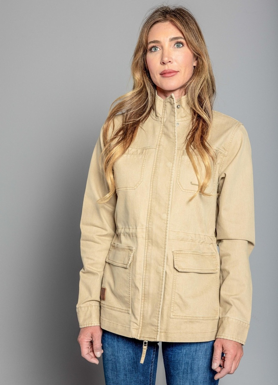 Tall Women's LTS Khaki Green Belted Twill Jacket | Long Tall Sally