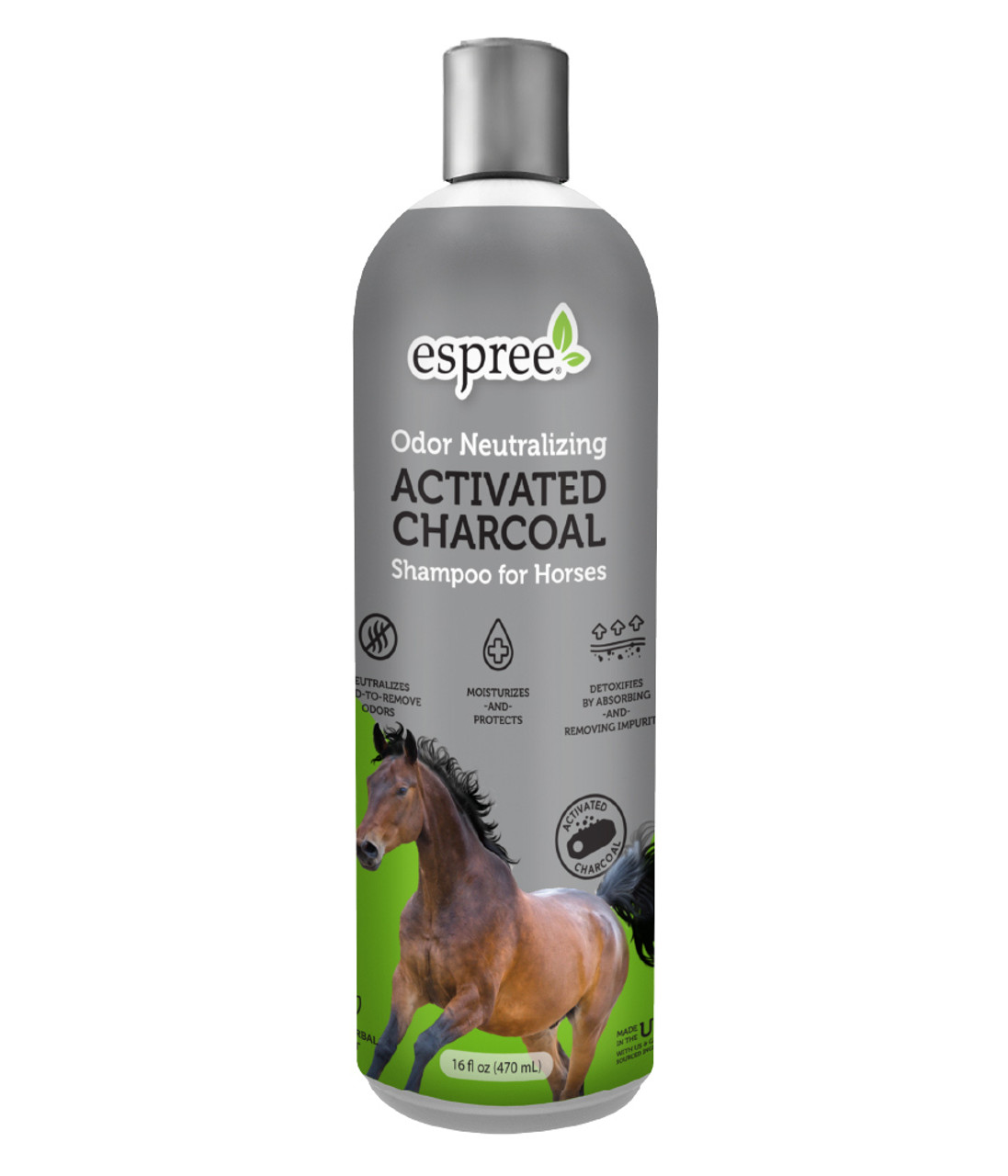 Espree Activated Charcoal Shampoo for Horses- Equine Shampoo