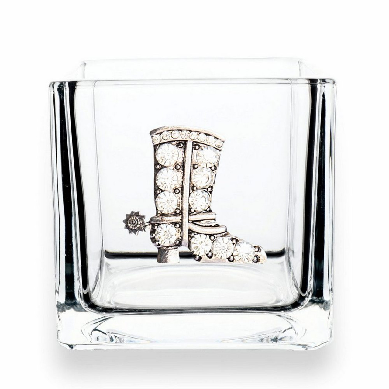 Cowboy Boot Jeweled Stemmed Wine Glass