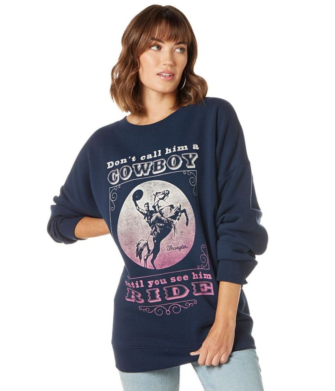 Wrangler Cowboy Ride Sweatshirt Ladies Casual Western Clothes