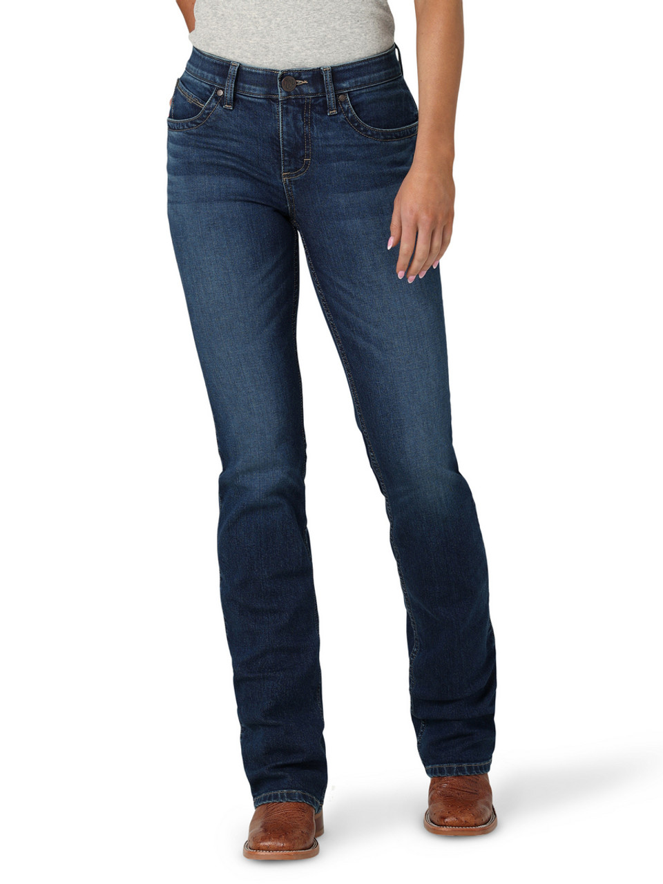 Wrangler Q-Baby Mid-Rise Shirley Jeans- Western Jeans