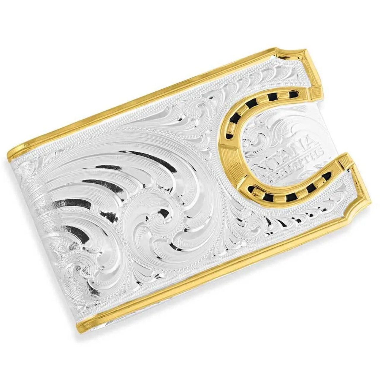 Montana Silversmiths 2-Tone Horseshoe Money Clip