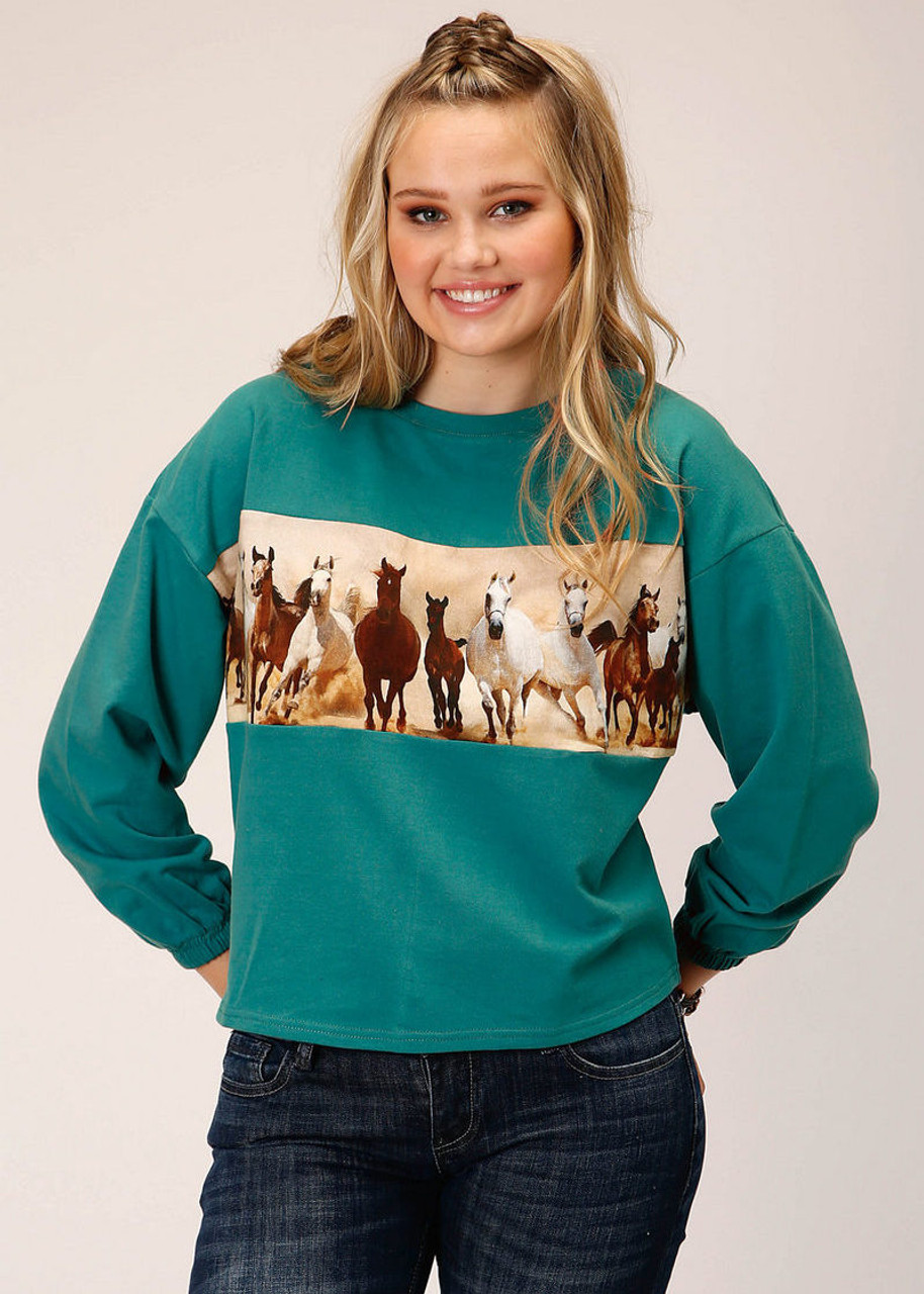 Roper Horse Print Crew Neck Sweatshirt