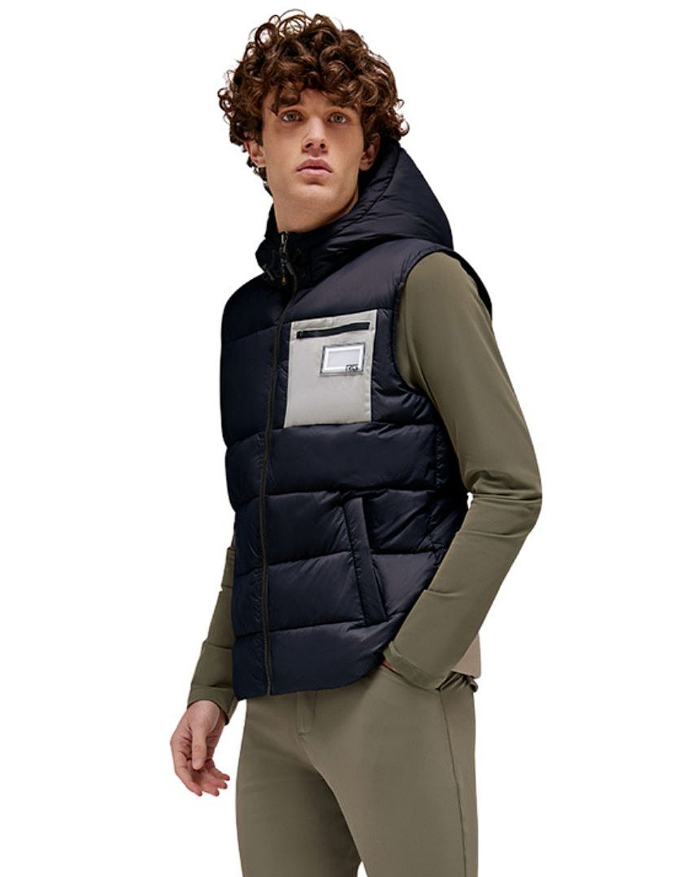 Men's RG Nylon Quilted Hooded Puffer Vest
