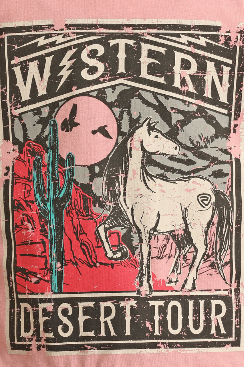 Rock & Roll Cowgirl Women's Western Graphic Boxy Tee RRWT21RZN2