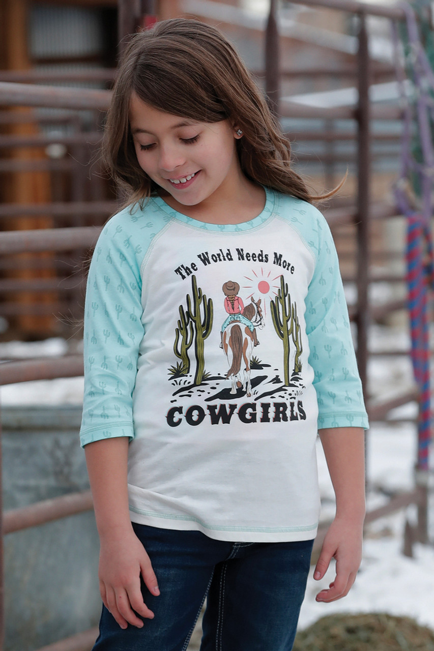Kids Cruel Girls More Cowgirls Raglan T-Shirt