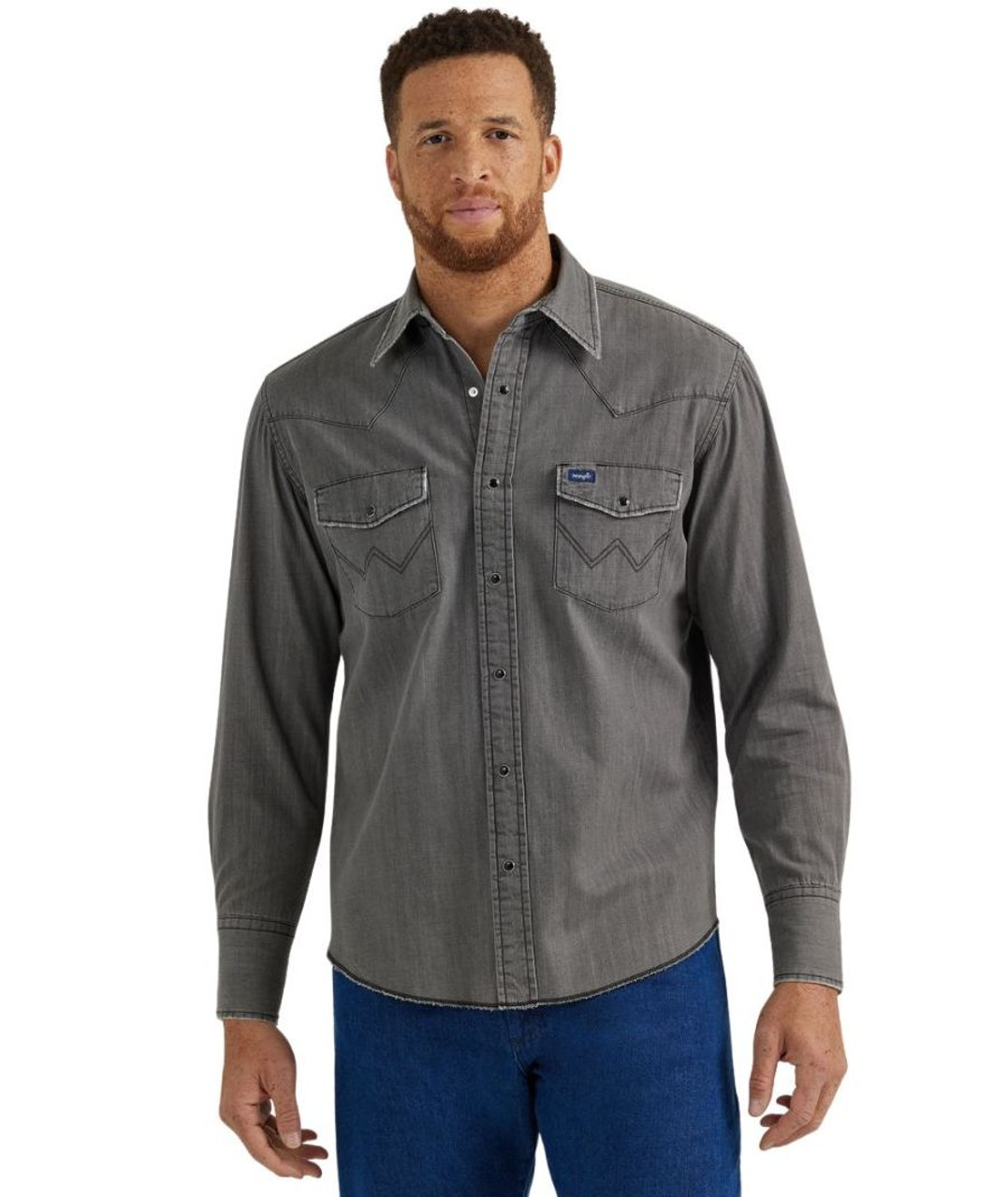 Men's Long Sleeve Western Denim Shirt