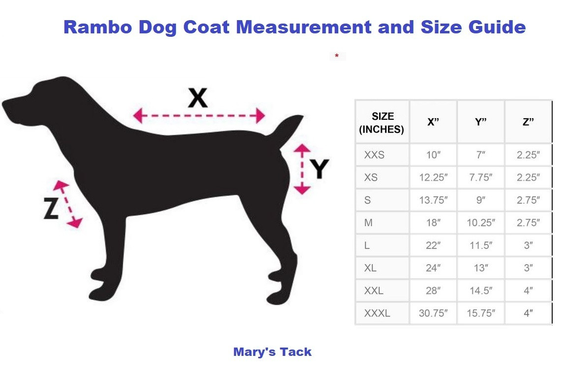 Rambo Deluxe Fleece Dog Coat Canine Clothing