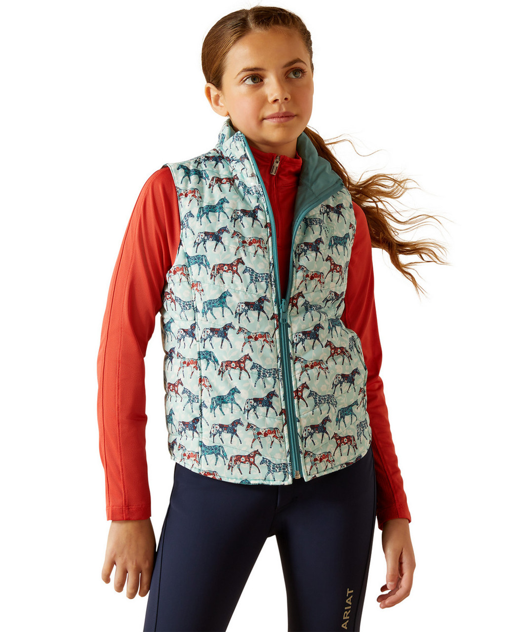 Kids Ariat Bella Reversible Vest Painted Ponies