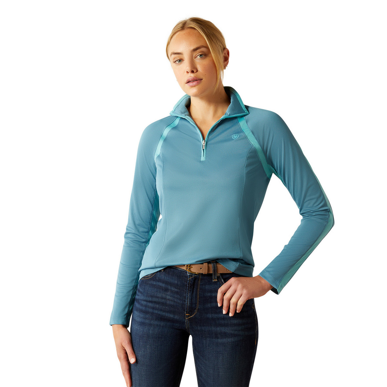 Ariat Sunstopper 3.0 1/4 Zip Baselayer Solids- Riding Shirts