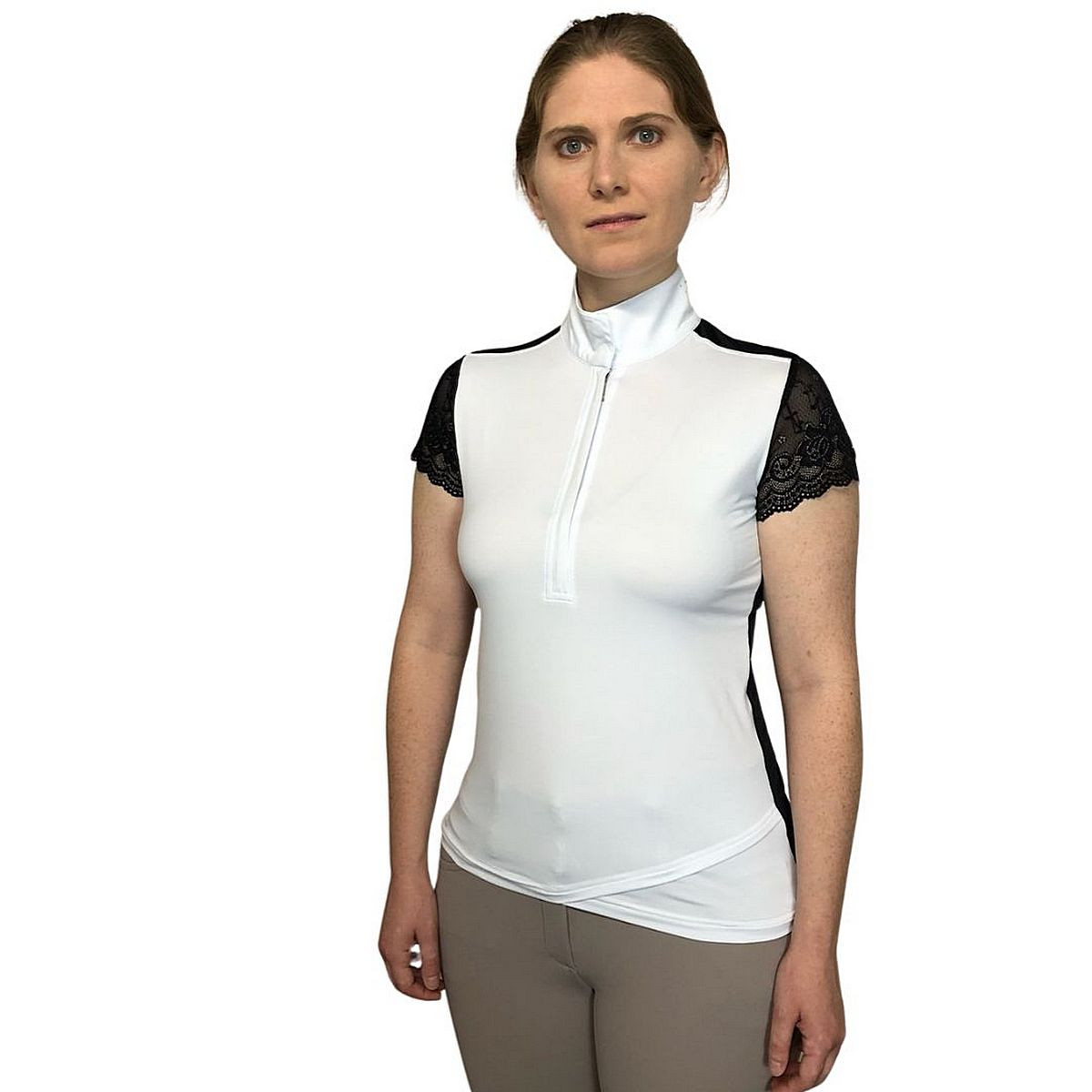 70 Degrees Lace Sleeve SS Show Shirt- Equestrian Shirts