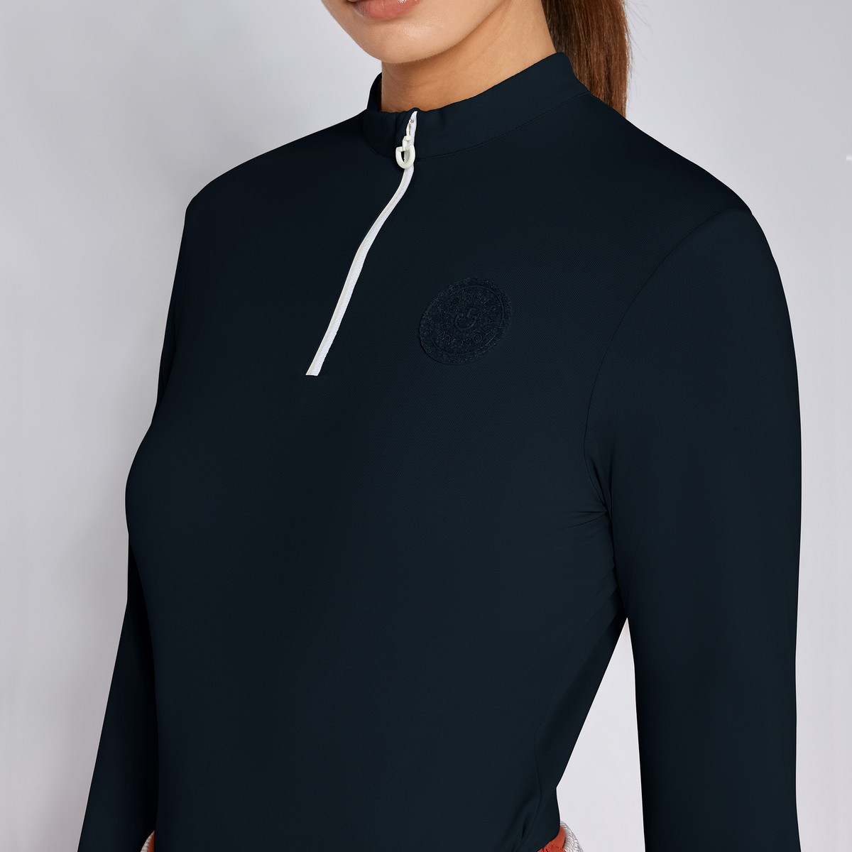 Cavalleria Toscana Piqué LS Polo- Equestrian Shirts