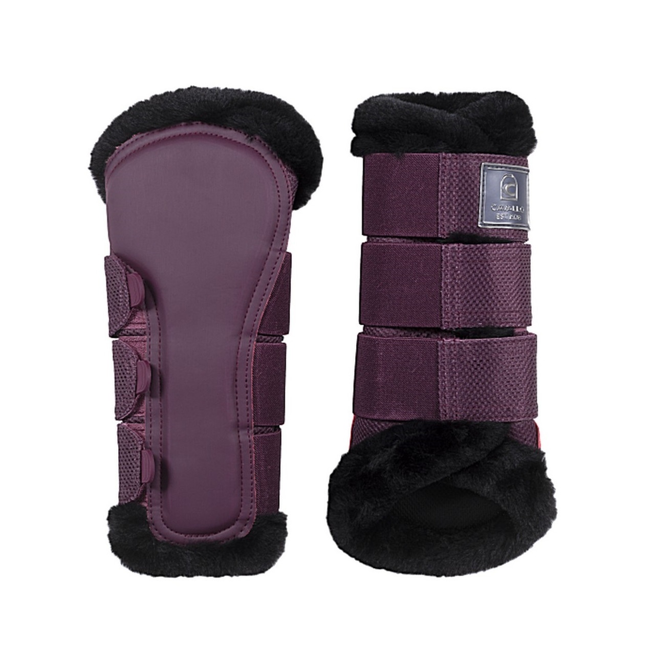 RoseMuse fur attach stretch long boots Cavallo Joca Fleece Brushing Boots- Horse Boots