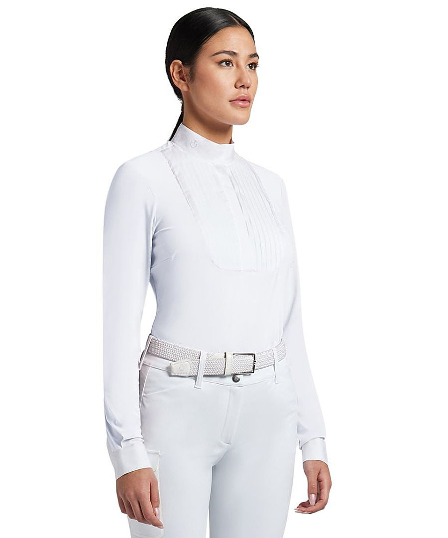 Cavalleria Toscana Pleated Bib LS Show Shirt