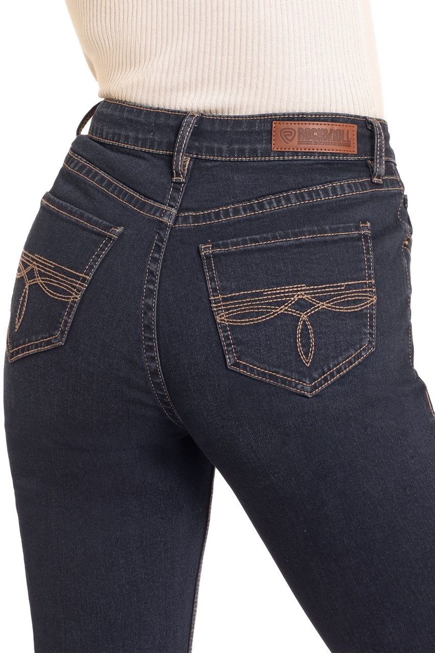 【Anyone more】Harden Raw Back Pocket Stitch Bootcut Denim Wrangler® Mid Rise 