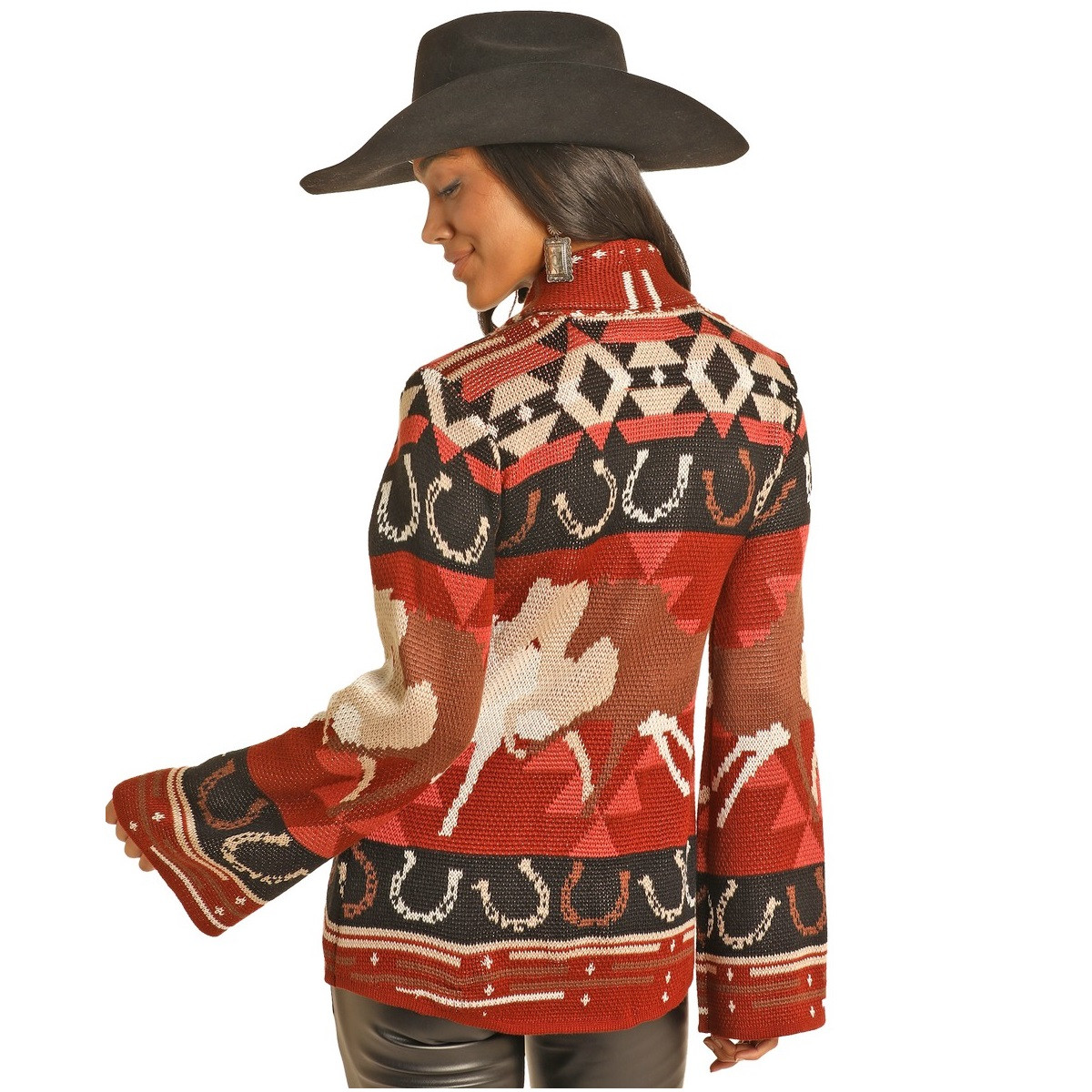 Powder River Horse Cropped Cardigan Western Sweaters