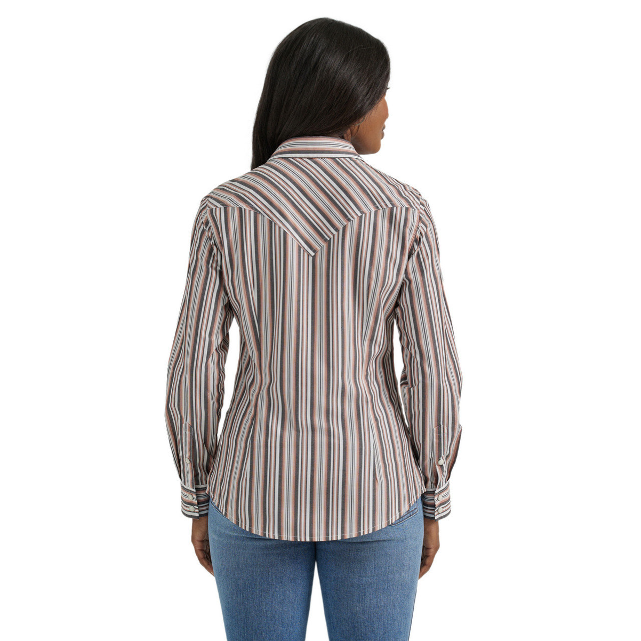 Wrangler Vintage Stripe Pearl Snap Shirt