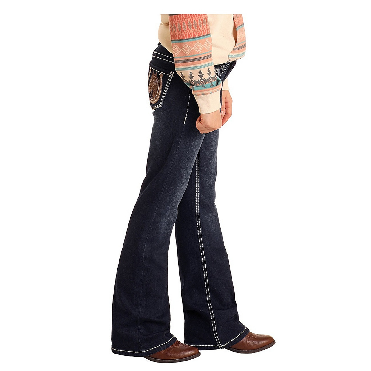 Girls Rock & Roll Denim Horse/Horseshoe Jeans