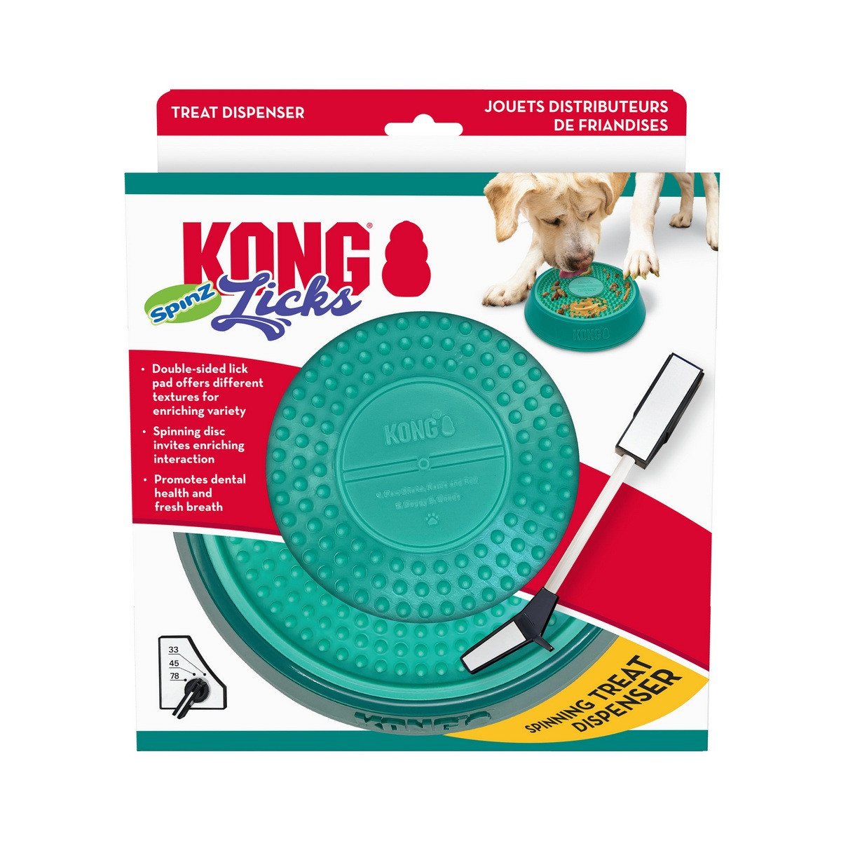 Kong Licks Spinz Treat Dispenser- Pet Toys