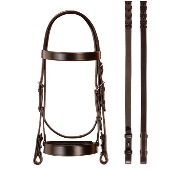 Cintre Filet Bobby's English Tack Cintre Marron Pour Cheval