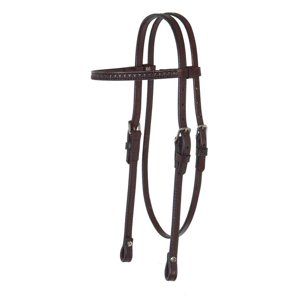 Circle Y Headstall with Shell Tooling Western Tack