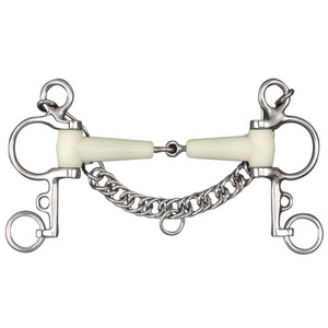 Embout De Mors Pelham Happy Mouth 4,75″ – Double Joint, Anneaux D – Occasion