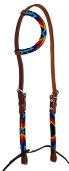 Circle Y Straight Beaded 1-Ear Headstall