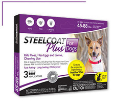 Steelcoat Plus for Dogs
Purple box, 45-88lbs