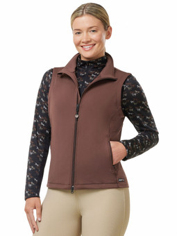 Kerrits Transition Stretch Fleece Vest LEATHER front