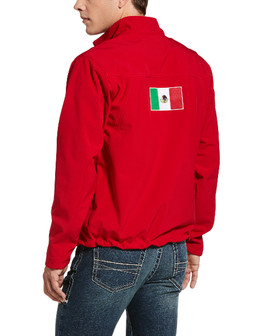 Ariat Men's Team Softshell Mexico Jacket Red back