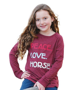 Cruel Girls Peace Love Horses Tee