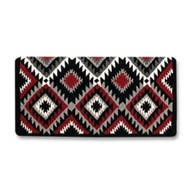 Mayatex Cactus Flower Navajo Blanket Burgundy/Black