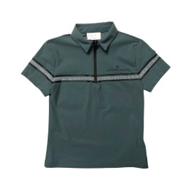 Cavalleria Toscana Girls Training Polo teal front