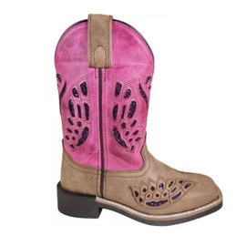 Smoky Mountain Kids Trixie Western Boots pink and brown