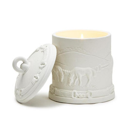 Equus Bisque Lidded Candle