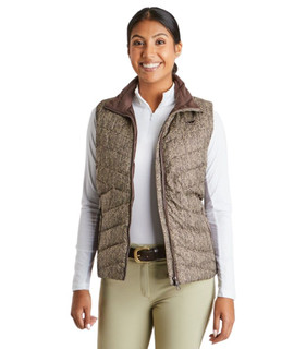 Piper Down Vest tan herringbone front