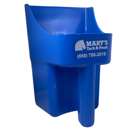 Mary's 3 Quart Enclosed Feed Scoop blue