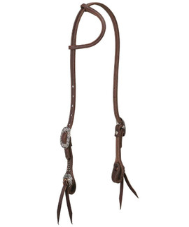 Weaver Floral One Ear Headstall oiled